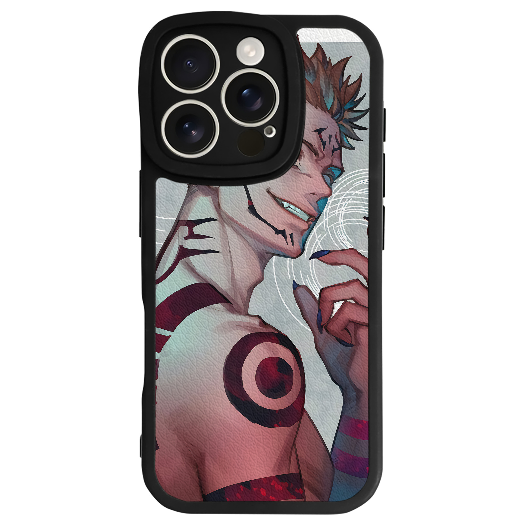（画像用） 呪術廻戦 Jujutsu Kaisen 【iPhone 16シリーズ対応】シリコンスマホケース（レザー調） 材質：シリコン